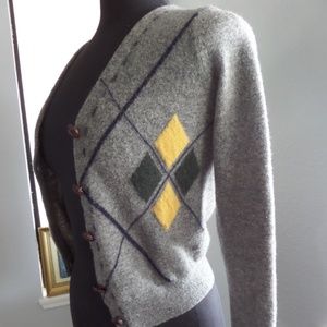 HERITAGE Size S Long Sleeve Gray CARDIGAN SWEATER